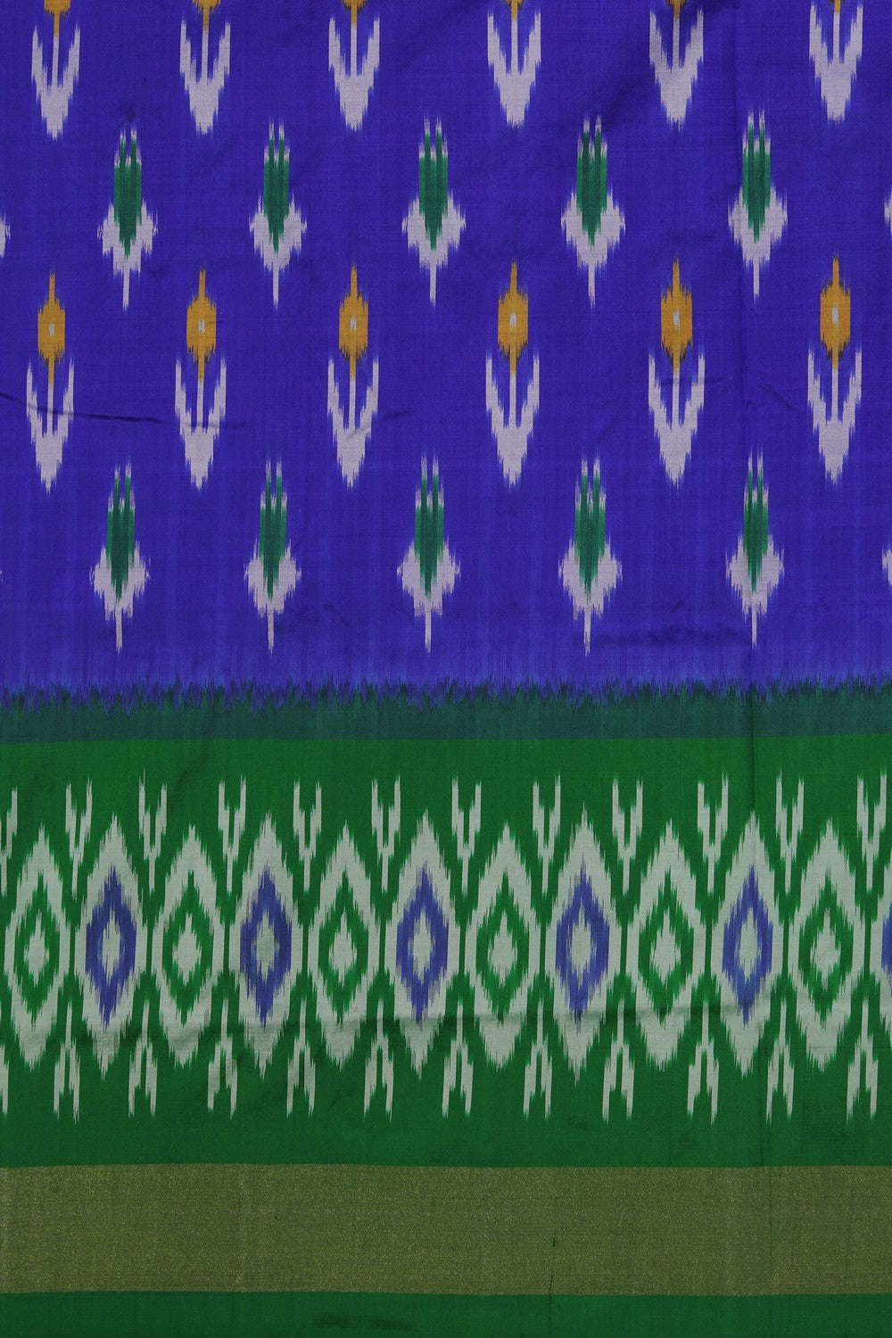 Image of Pochampally Ikat Silk Purple Saree